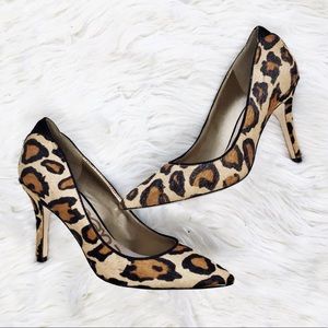 Sam Edelman Zola Leopard Calf Hair Heels 